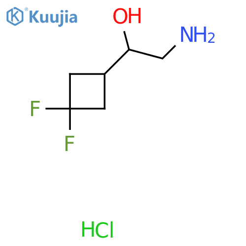 2-Amino-1-(3,3-difluorocyclobutyl)ethan-1-ol hydrochloride structure