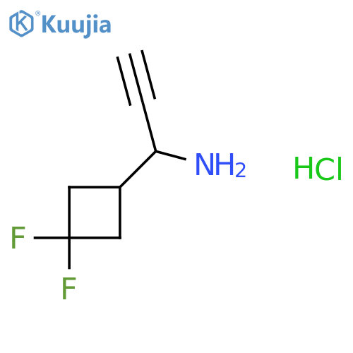 1-(3,3-Difluorocyclobutyl)prop-2-yn-1-amine hydrochloride structure