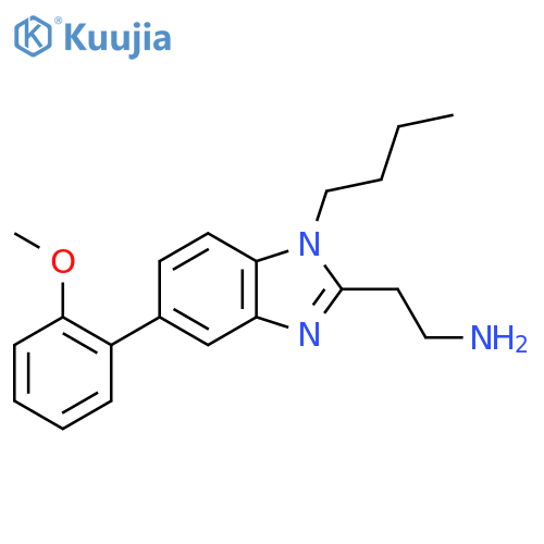 2-1-butyl-5-(2-methoxyphenyl)-1H-1,3-benzodiazol-2-ylethan-1-amine structure