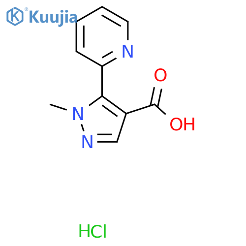 1-methyl-5-(pyridin-2-yl)-1H-pyrazole-4-carboxylic acid hydrochloride structure