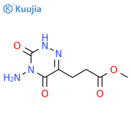 1,2,4-Triazine-6-propanoic acid, 4-amino-2,3,4,5-tetrahydro-3,5-dioxo-, methyl ester (9CI) structure