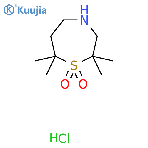 2,2,7,7-Tetramethyl-1lambda6,4-thiazepane-1,1-dione hydrochloride structure