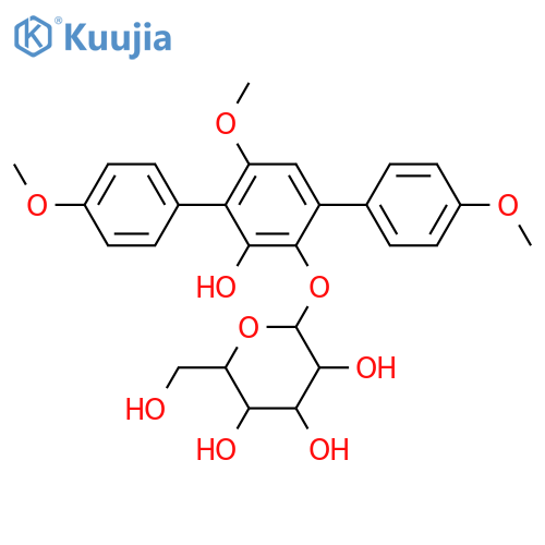 [1,1':4',1''-Terphenyl]-2',3',4,4'',5'-pentol; 4,4'',5'-Tri-Me ether, 2'-O-β-D-glucopyranoside structure