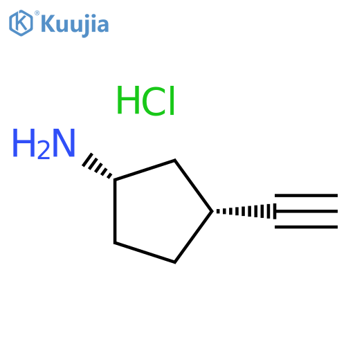 rac-(1R,3S)-3-ethynylcyclopentan-1-amine hydrochloride, cis structure