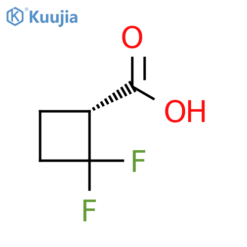 (R)-2,2-Difluoro-cyclobutanecarboxylic acid structure