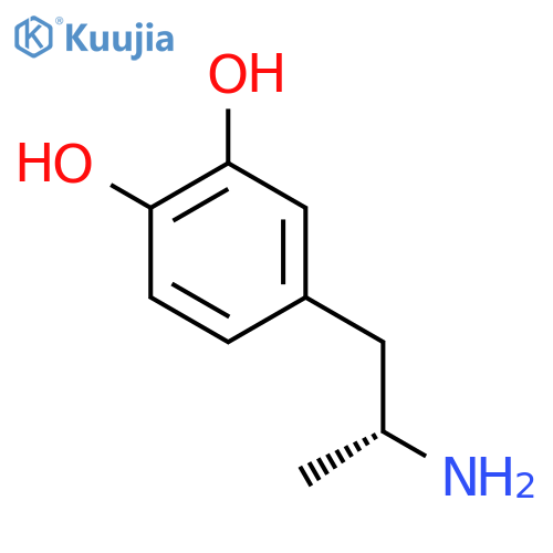 4-(2R)-2-aminopropylbenzene-1,2-diol structure