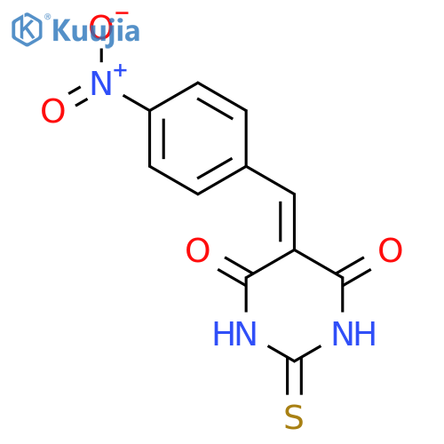 4,6(1H,5H)-Pyrimidinedione,dihydro-5-[(4-nitrophenyl)methylene]-2-thioxo- structure