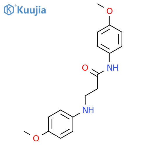 Propanamide, N-(4-methoxyphenyl)-3-[(4-methoxyphenyl)amino]- structure
