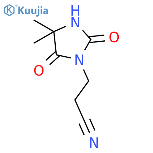 3-(4,4-dimethyl-2,5-dioxoimidazolidin-1-yl)propanenitrile structure