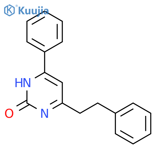 2(1H)-Pyrimidinone,6-phenyl-4-(2-phenylethyl)- structure