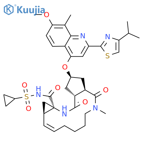 (1R,4R,6R,7Z,15R,17R)-N-(cyclopropanesulfonyl)-17-({7-methoxy-8-methyl-2-4-(propan-2-yl)-1,3-thiazol-2-ylquinolin-4-yl}oxy)-13-methyl-2,14-dioxo-3,13-diazatricyclo13.3.0.0,4,6octadec-7-ene-4-carboxamide structure