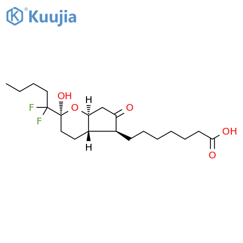 7-(2S,4aS,5S,7aS)-2-(1,1-difluoropentyl)-2-hydroxy-6-oxo-octahydrocyclopentabpyran-5-ylheptanoic acid structure
