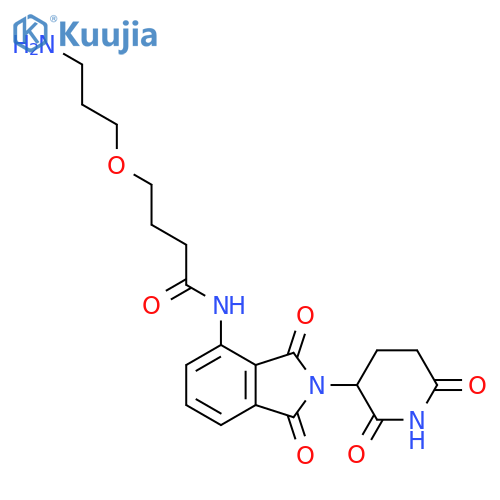 4-(3-aminopropoxy)-N-2-(2,6-dioxopiperidin-3-yl)-1,3-dioxo-2,3-dihydro-1H-isoindol-4-ylbutanamide structure