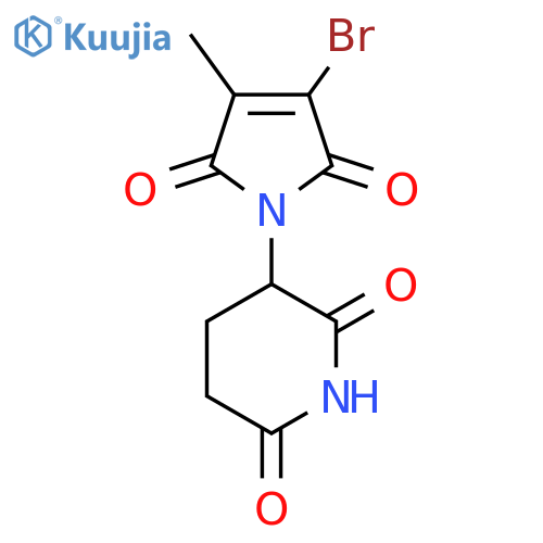 3-(3-bromo-4-methyl-2,5-dioxo-2,5-dihydro-1H-pyrrol-1-yl)piperidine-2,6-dione structure
