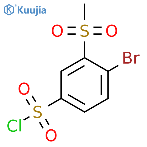 4-Bromo-3-methanesulfonylbenzene-1-sulfonyl chloride structure