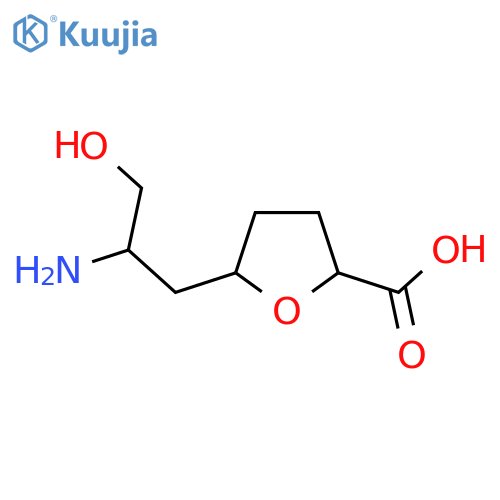 5-(2-Amino-3-hydroxypropyl)oxolane-2-carboxylic acid structure