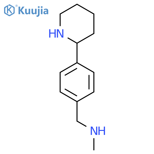 Methyl({[4-(piperidin-2-yl)phenyl]methyl})amine structure