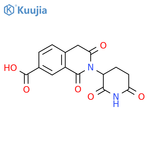 2-(2,6-Dioxopiperidin-3-yl)-1,3-dioxo-1,2,3,4-tetrahydroisoquinoline-7-carboxylic acid structure
