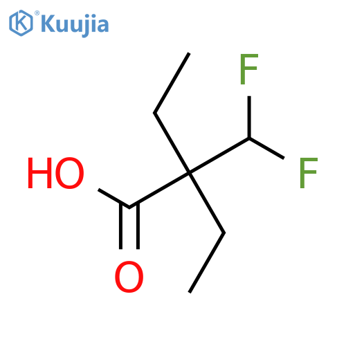 2-(Difluoromethyl)-2-ethylbutanoic acid structure
