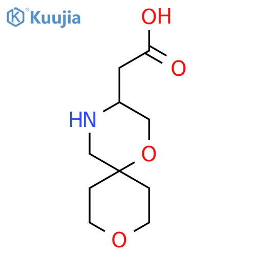 2-{1,9-Dioxa-4-azaspiro[5.5]undecan-3-yl}acetic acid structure