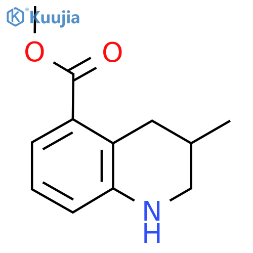 methyl 3-methyl-1,2,3,4-tetrahydroquinoline-5-carboxylate structure