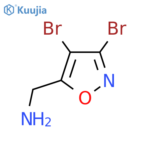 1-(3,4-Dibromo-1,2-oxazol-5-yl)methanamine structure
