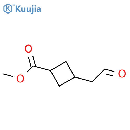 Methyl 3-(2-oxoethyl)cyclobutane-1-carboxylate structure