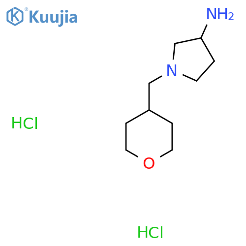 1-(oxan-4-yl)methylpyrrolidin-3-amine dihydrochloride structure