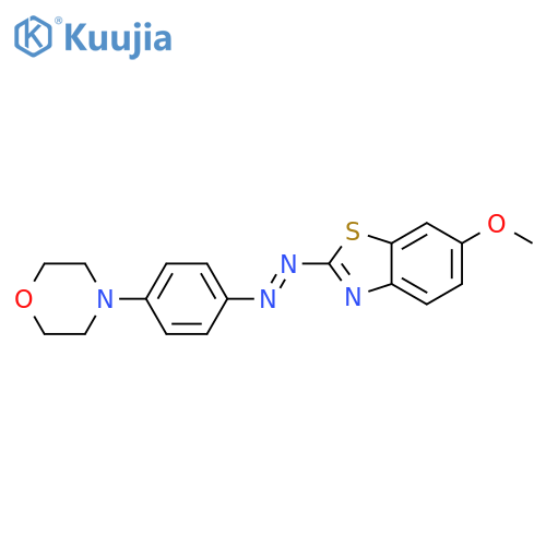 Benzothiazole, 6-methoxy-2-[[4-(4-morpholinyl)phenyl]azo]- structure