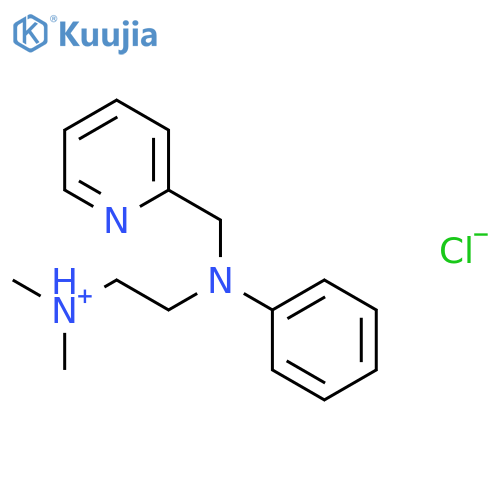 1,2-Ethanediamine,N1,N1-dimethyl-N2-phenyl-N2-(2-pyridinylmethyl)-, hydrochloride (1:1) structure