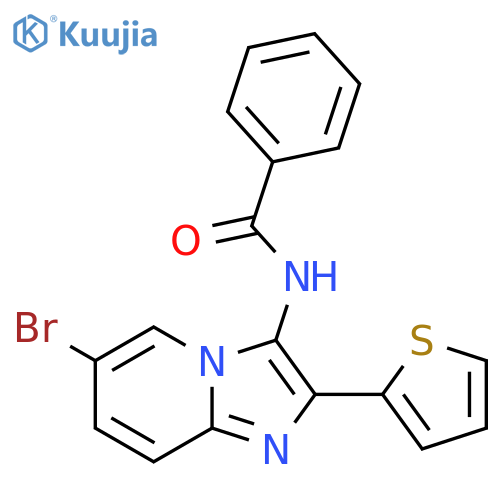 N-[6-bromo-2-(thiophen-2-yl)imidazo[1,2-a]pyridin-3-yl]benzamide structure