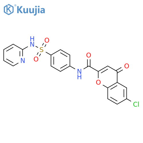4H-1-Benzopyran-2-carboxamide,6-chloro-4-oxo-N-[4-[(2-pyridinylamino)sulfonyl]phenyl]- structure