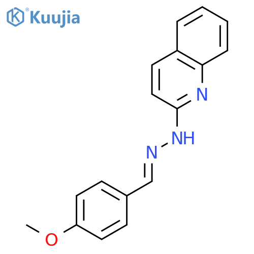 Benzaldehyde, 4-methoxy-, 2-quinolinylhydrazone structure