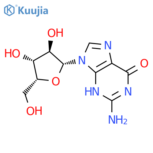 6H-Purin-6-one,2-amino-1,9-dihydro-9-b-D-xylofuranosyl- structure