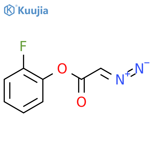 Acetic acid, 2-diazo-, 2-fluorophenyl ester structure