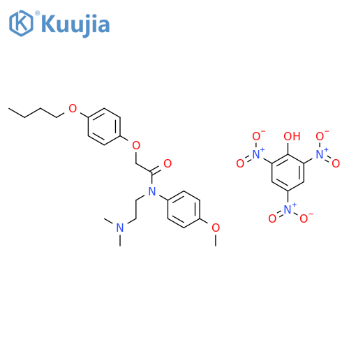 2-(4-butoxyphenoxy)-N-[2-(dimethylamino)ethyl]-N-(4-methoxyphenyl)acetamide - 2,4,6-trinitrophenol (1:1) structure