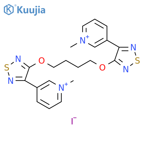 Pyridinium,3,3'-[1,4-butanediylbis(oxy-1,2,5-thiadiazole-4,3-diyl)]bis[1-methyl-,diiodide structure