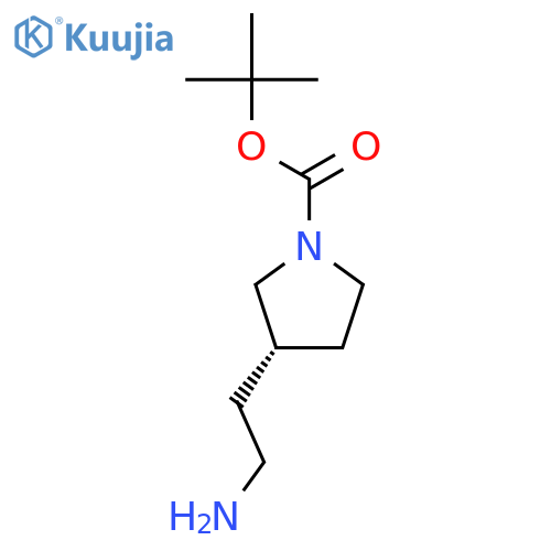 tert-butyl (3S)-3-(2-aminoethyl)pyrrolidine-1-carboxylate structure