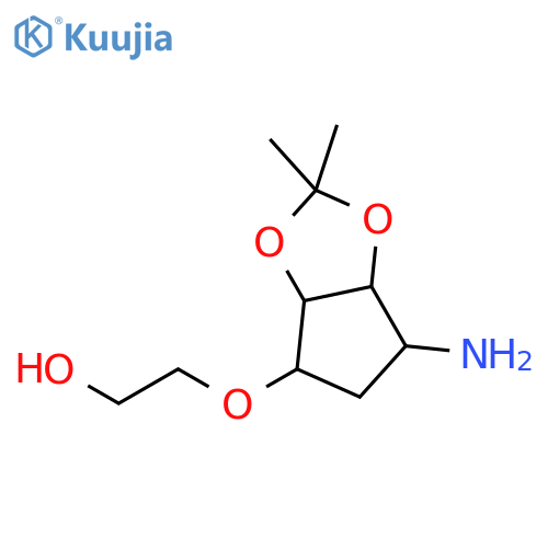 2-{[(3aR,4S,6R,6aS)-6-amino-2,2-dimethyl-hexahydrocyclopenta[d][1,3]dioxol-4-yl]oxy}ethan-1-ol structure