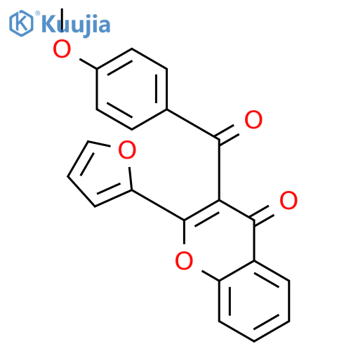 4H-1-Benzopyran-4-one, 2-(2-furanyl)-3-(4-methoxybenzoyl)- structure