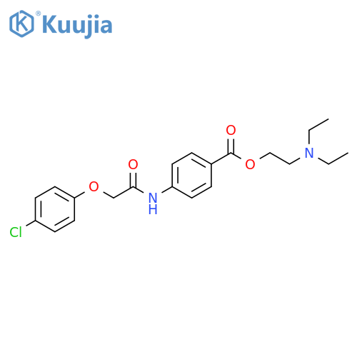 Benzoic acid, 4-[[2-(4-chlorophenoxy)acetyl]amino]-, 2-(diethylamino)ethyl ester structure