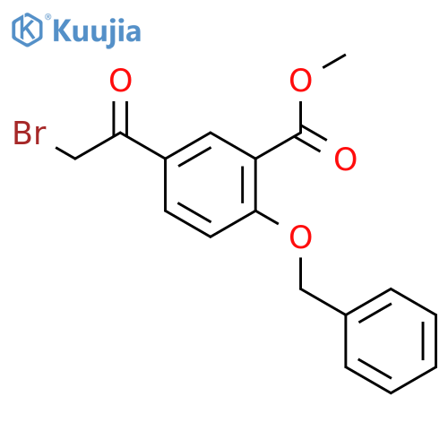 2-Benzyloxy-5-bromoacetylbenzoic Acid Methyl Ester structure