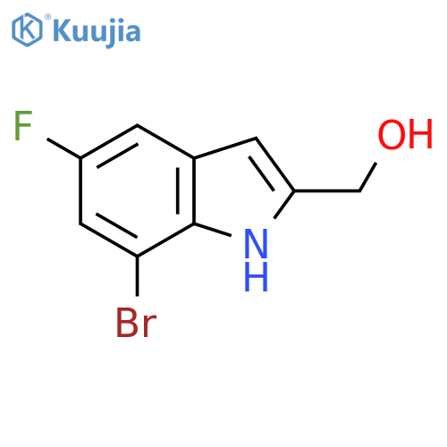 (7-Bromo-5-fluoro-1H-indol-2-yl)methanol structure