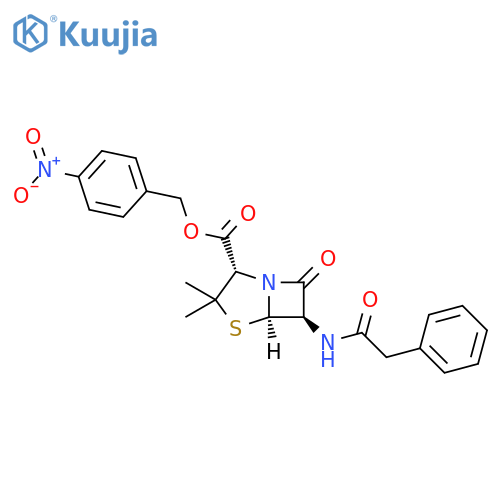 4-Thia-1-azabicyclo[3.2.0]heptane-2-carboxylic acid,3,3-dimethyl-7-oxo-6-[(phenylacetyl)amino]- (2S,5R,6R)-,(4-nitrophenyl)methyl ester structure