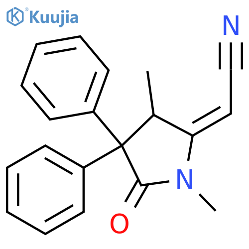 Acetonitrile, (1,3-dimethyl-5-oxo-4,4-diphenyl-2-pyrrolidinylidene)-, (E)- structure