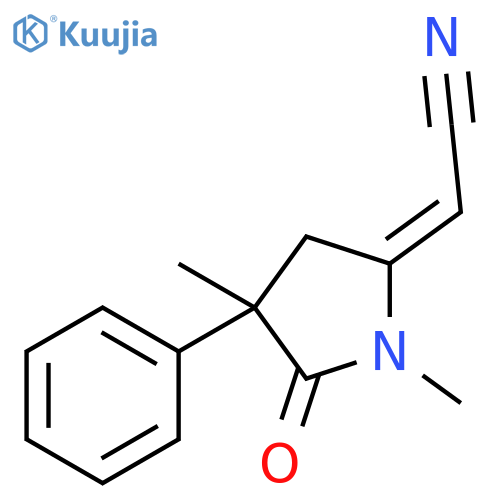 Acetonitrile, (1,4-dimethyl-5-oxo-4-phenyl-2-pyrrolidinylidene)-, (E)- structure