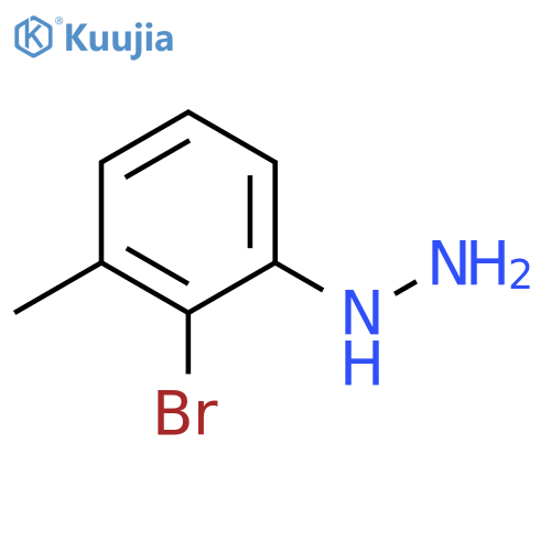 (2-bromo-3-methylphenyl)hydrazine structure