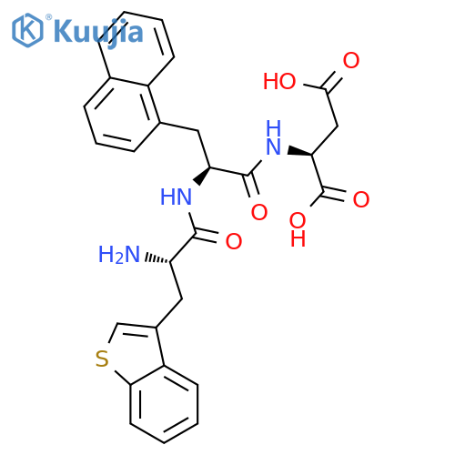 L-Aspartic acid, 3-benzo[b]thien-3-yl-L-alanyl-3-(1-naphthalenyl)-L-alanyl- structure