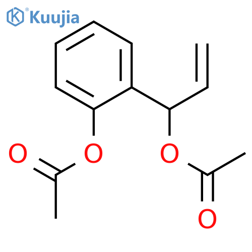 Benzenemethanol, 2-(acetyloxy)-a-ethenyl-, acetate structure