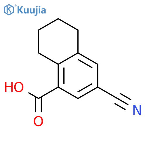 1-Naphthalenecarboxylic acid, 3-cyano-5,6,7,8-tetrahydro- structure
